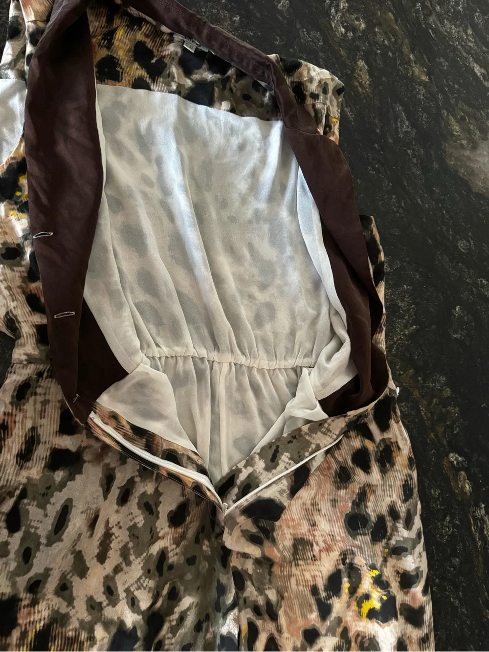Louis Féraud 100% Silk Leopard Print Jumpsuit - Picture 10 of 15